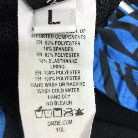 Onzie Womens Zebra Print One Shoulder Cutout Bikini Top Blue Black Size … - Picture 7 of 9